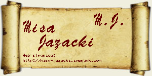 Miša Jazački vizit kartica